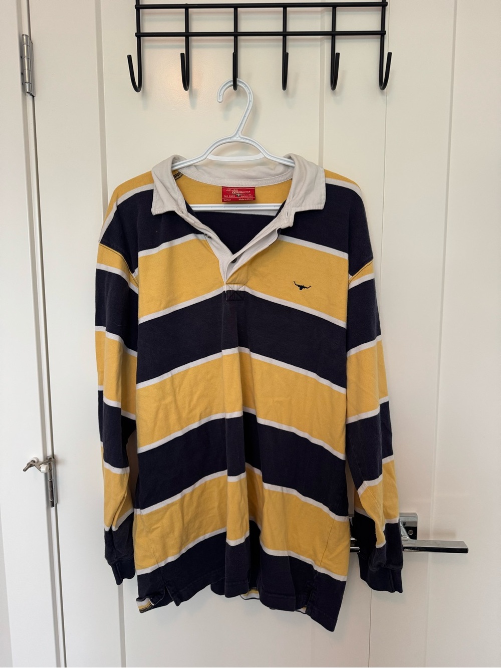 Striped Rugby Shirt - Navy & Yellow